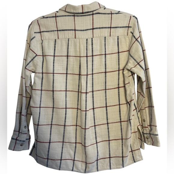 Madewell Flannel Oversized Ex-Boyfriend Shirt in
Windowpane Size Medium - Picture 2 of 10